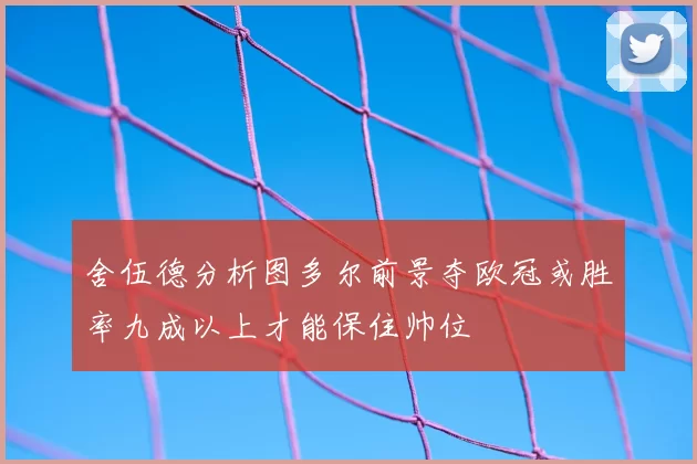 舍伍德分析图多尔前景夺欧冠或胜率九成以上才能保住帅位